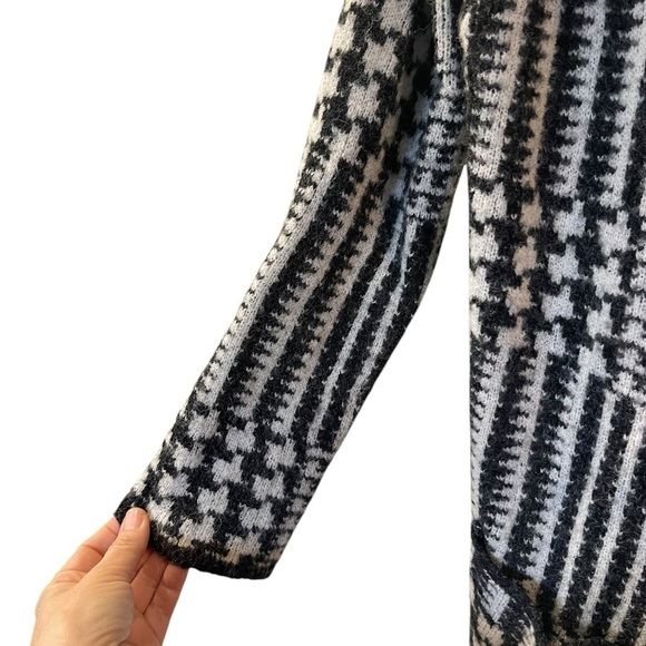 Joseph A Long Women’s Maxi Cardigan Houndstooth Pockets Stretch Knit Size: Large - Picture 8 of 11